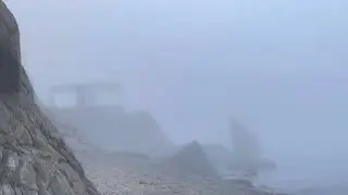Playa Melaque bajó neblina