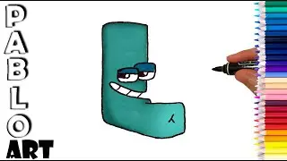 How to color Alphabet Lore - Letter L | Learn to Draw step by step