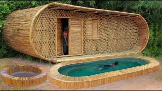 [ Full Video ] Building Jungle Villa and Swimming Pool With Décor Private Living Room