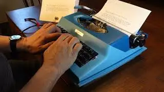 1972 Royal Apollo 10-GT typewriter at work