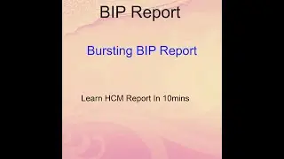 Oracle Cloud - Bursting BIP Report.