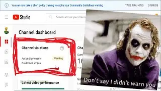 How to Remove Youtube Channel Warning Strike -  Active Community Guidelines Strikes Violation