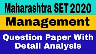 Maharastra set Previous year question 2020 | Management | mh set  | Maharashtra set exam management