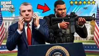 Franklin Becomes the President’s Bodyguard in GTA 5 | SHINCHAN and CHOP