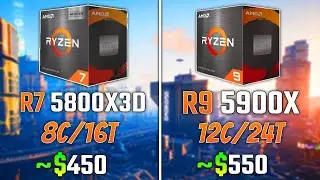 RYZEN 7 5800X3D vs RYZEN 9 5900X | Test in 5 Games | 1440p