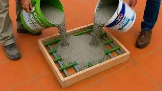 Pour cement into plastic pipes and create an incredible masterpiece! Anyone can do it!