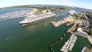 The leak of Queen Victoria from the port of Rostock Warnemünde Germany 15.06.2014