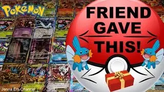My Friend Gives Me His Pokemon Cards! Jenna Em