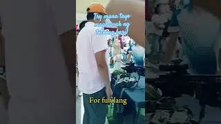 Nagtry na humawak ng totoong baril na walang bala #baril #everyone