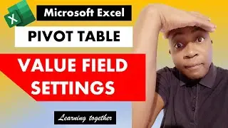 Pivot Tables - Value Field Settings | Excel Tutorial 2020