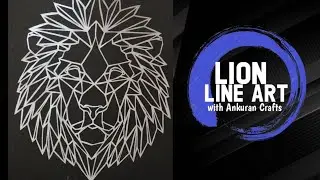 Lion Line art paper cutting