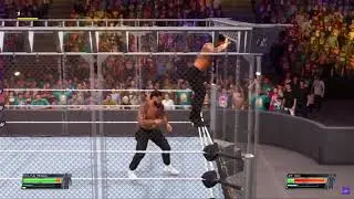 WWE 2K22 Gameplay - Jey Uso vs Roman Reigns in a STEEL CAGE MATCH - SUMMERSLAM