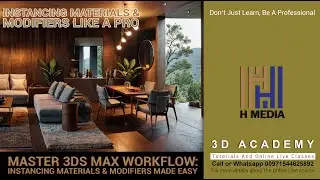Master 3ds Max Workflow: Instancing Materials & Modifiers Made Easy! (Malayalam)