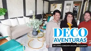 DecoAventuras: un living comedor oscuro y elegante