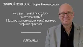 Чем занимаются психологи-психотерапевты? Механизмы психологической помощи: теория и практика.
