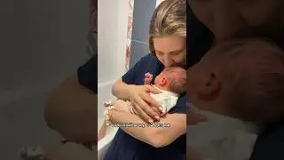 Вечер с 2 детьми!Первое купание Агаты