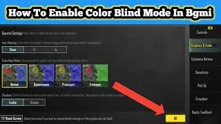 How To Enable Color Blind Mode In Bgmi/Color Blind Mode Kaise Enable Kare/BGMI CYCLE REWARDS COLLEC