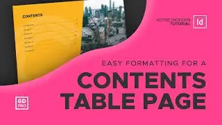 Adobe InDesign • Simple Contents Page Tutorial