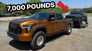 Tundra on 37’s Tows Tacoma And Uhaul Trailer…