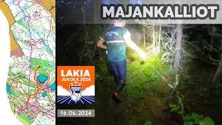 Headcam Orienteering: Majankalliot, Finland. Lakia-Jukola 2024. Leg 2.