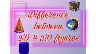 Difference between 2D & 3D Shapes|Examples|Real Life Examples