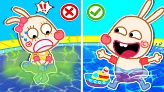 Lily, please go to toilet before swimming in the pool! Kids Learning Good Habits | Tokki Japan