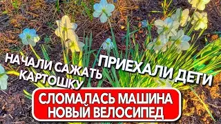 Сломалась машина Новый велосипед Приехали дети Начали сажать картошку