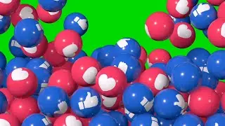 Social Media Reaction Emoji Balls Green Screen without Copyright | Emoji | Emoji Balls Green Screen