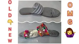 Convert Old Chappal to new stylish jutti🩴 for navratri💃💃| #dandiya #juttis #navratricraft #garba