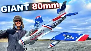 NEW!!! MASSIVE & FAST F-86 Sabre 80mm FMS RC EDF Jet Warbird!!!