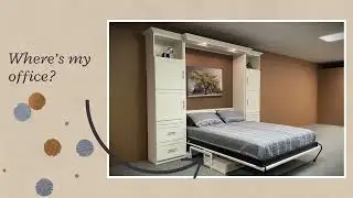 Murphy bed built for a home office with lots of storge