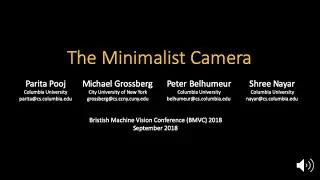 The Minimalist Camera - BMVC 2018