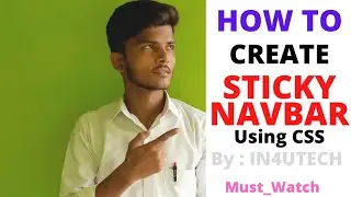 How to create sticky navbar using CSS | Sticky Navigation bar on scrolling