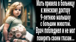 A mother brought her baby with a large belly to a female doctor. The doctor turned pale when he r...