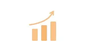Animated graph rising up