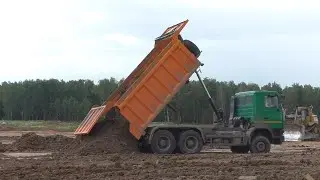 Разгрузка самосвалов МАЗ-МАН-752558