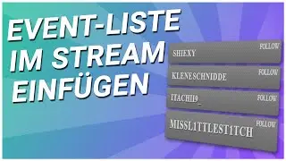 Event-Liste in OBS Studio einfügen mit StreamElements