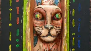 Обережный КisЪ в Коде Морзе 3 | Панно из формованной кожи