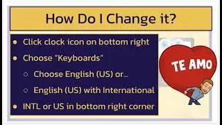 Tech Tip - US and INTL Keyboard for LOTE
