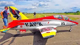 82KG! GIANT RC BAE HAWK 1/2.5 SCALE TURBINE JET FLIGHT DEMONSTRATION