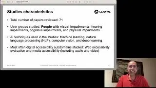 LEAD-ME Accessibility Workshop at NEM Summit - Carlos Duarte