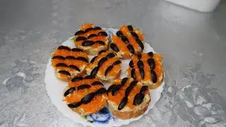🐅 Праздничная закуска / Идея канапе /Праздничные бутерброды 🐯 Holiday Snack / Canapé Ideas /