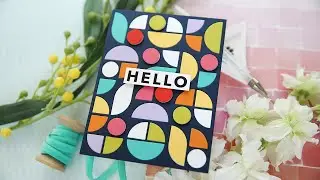 A Graphic and Colorful HELLO with [1] Die Plate!