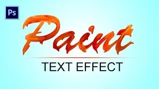 Photoshop Tutorials Paint Text Effect  Beginner photoshop pixel