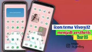 Cara merubah icon di hp android Vivo y12 menjadi tema icon aesthetic iPhone IOS 14