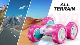 Remote Control Car for Girls, 2.4 GHZ Double Sided RC Stunt Car 360° Rotating Remote Control Crawler