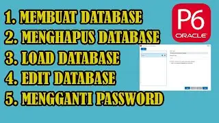 Cara membuat database atau username primavera P6