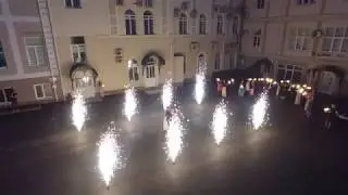 дорожка из фонтанов и бенгальские огни 123Пли