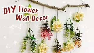 Easy Flower Wall Decor 💕 ROOM DECOR DIY ✨ #diy #roomdecor #roomdecorideas