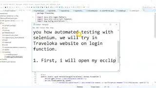 How to automated testing with selenium? ex : Traveloka.com